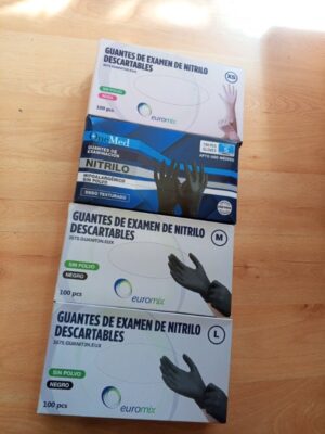 Guantes de nitrilo para manicura – talles XS a XL