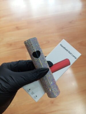 Linterna de pre curado con diseño de corazón y strass