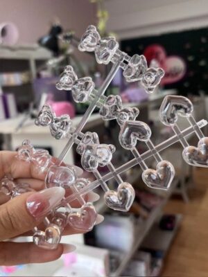 Muestrarios para uñas ositos y corazón – display nail art