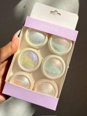 Polvo aurora City Girl pack x6 – pigmentos iridiscentes