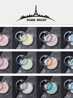 Polvo aurora hada Paris Night – pigmento efecto aurora para uñas