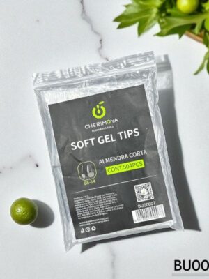Tips Soft Gel Cherimoya almendra corto x504 unidades