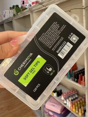 Tips Soft Gel Cherimoya ovaladas cortas x120 unidades